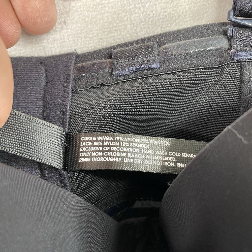 Torrid Curve Push Up Underwire Bra 46ddd Black La… - image 3